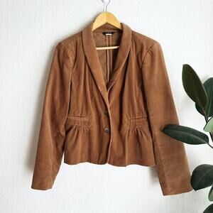 J Crew Womens Y2K Corduroy Blazer Jacket Size 8 Brown Preppy Academia Retro 90s